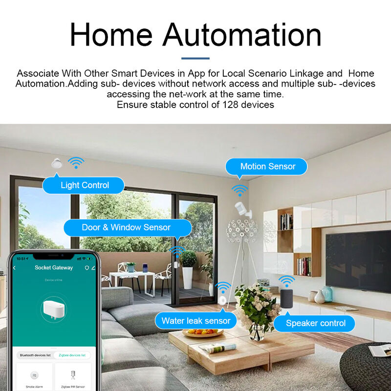 SIXWGH Smart Life Tuyz Zigbee per Bluetooth Gateway Hub 3-in-1 Multi-Protocol USB Caricabatterie Alexa/Google Home Dispositivi domestici intelligenti