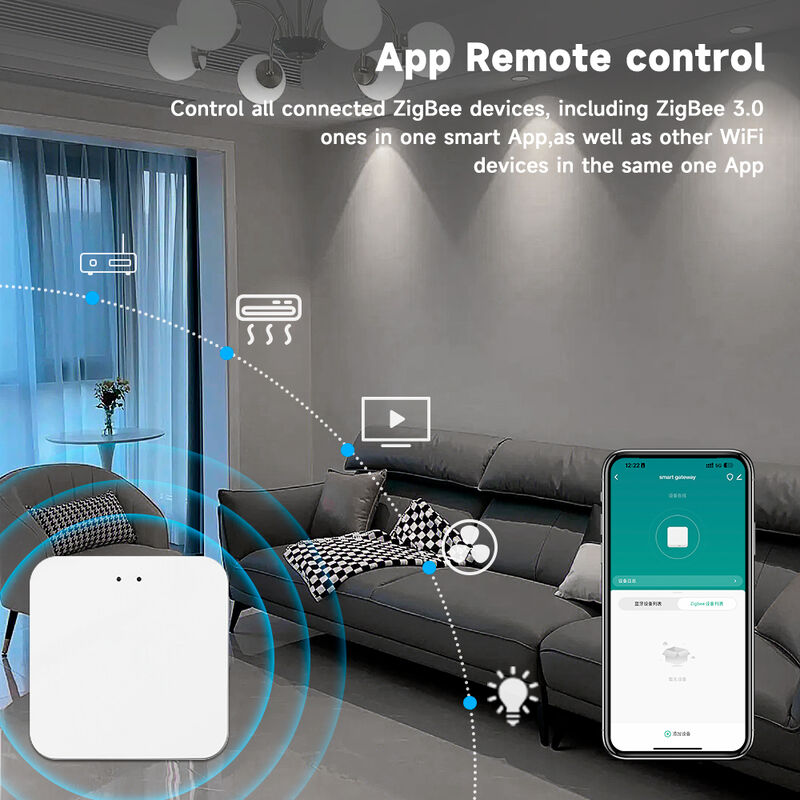 Tuya Multi-Mode Gateway, Zigbee 3.0 & Bluetooth Mesh Hub, Smart Home Control Center, APP Remote Control, Voice Control with Alexa Google Assistant, Supports Up to 128 Sub-Devices
